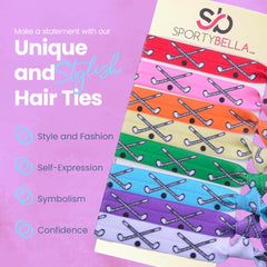 SPORTYBELLA close-up of elastic texture highlighting smooth fabric that protects hair