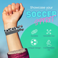 Infinity Collection ponytail on young soccer player wearing SportyBella tie, comfortable hold