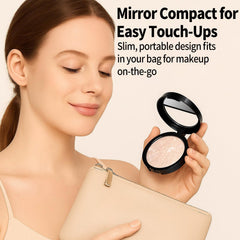 SPRINGSKY compact open with mirror showing on-the-go touch-up convenience