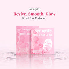 SPRINGSKY jar with gel on fingertip demonstrating rich hydration