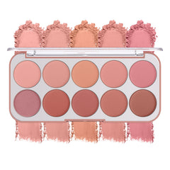 SPRINGSKY palette front view showing all ten shades and compact benefit