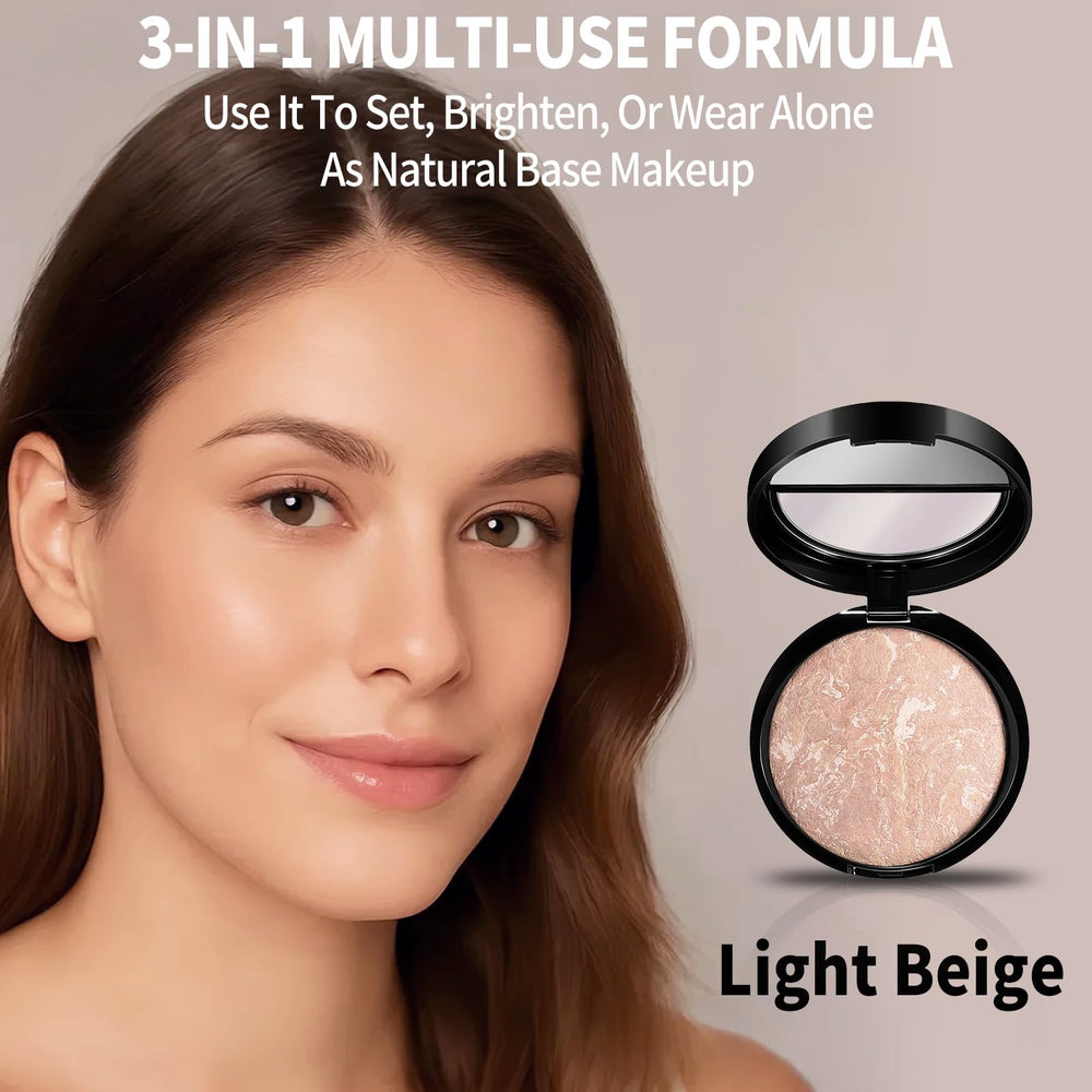SPRINGSKY powder texture swipe on surface showing fine-milled finish for smooth coverage