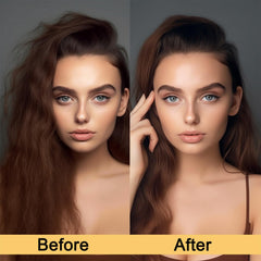 SPRINGSUGAR before and after flyaways showing visible smoothing effect