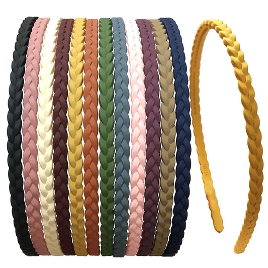 Springtime front packaging showing 12 colored headbands and variety benefit