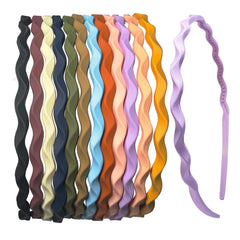 Springtime front view of full 12-piece headband set showing colorful assortment and neat packaging