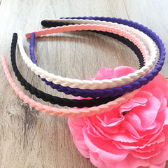 Springtime headband next to ruler showing 6mm width for accurate sizing