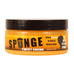 Spunge jar front label showing product and clear regular hold benefit