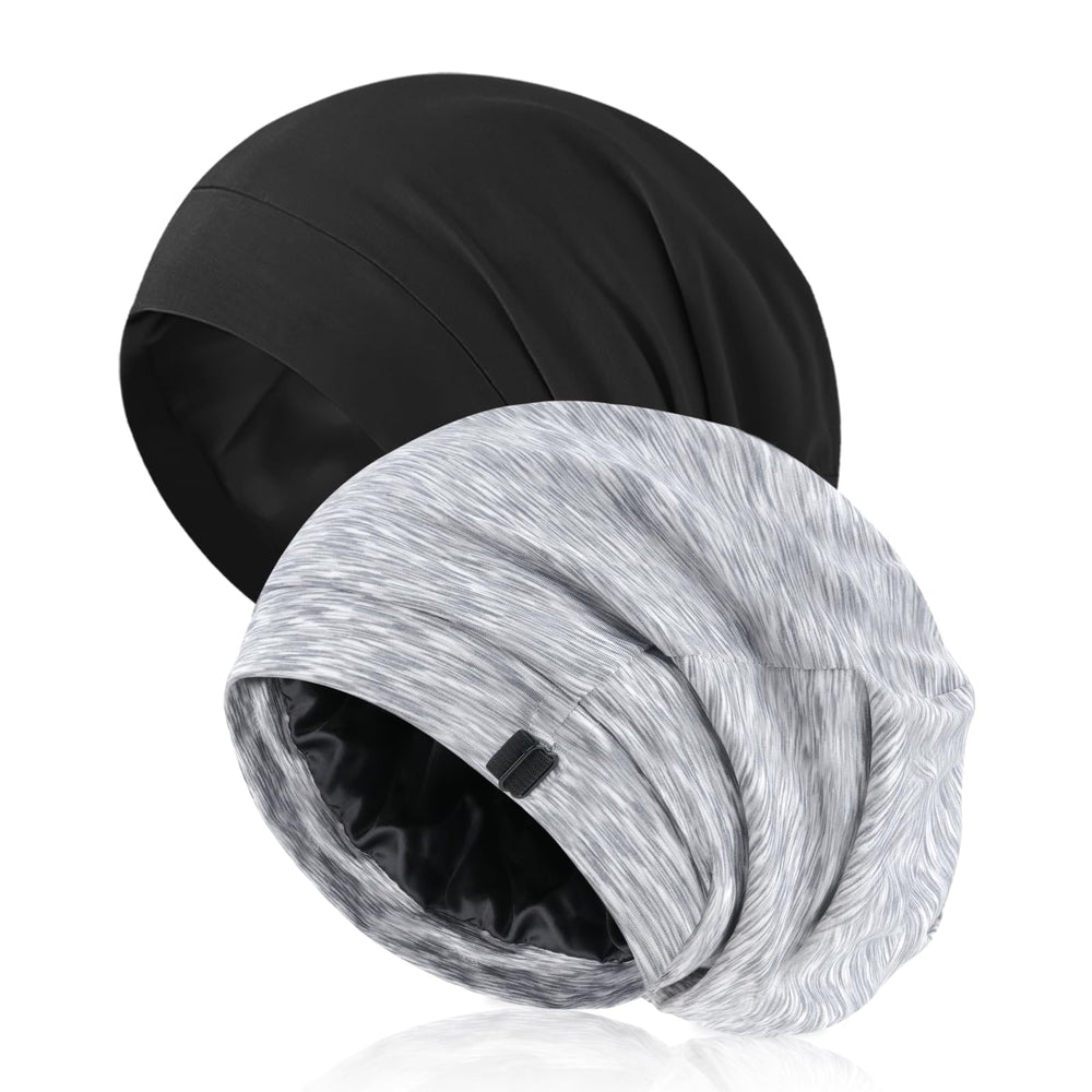 Srevela front view showing two bonnets and packaging, protective sleep solution