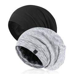 Srevela front view showing two bonnets and packaging, protective sleep solution