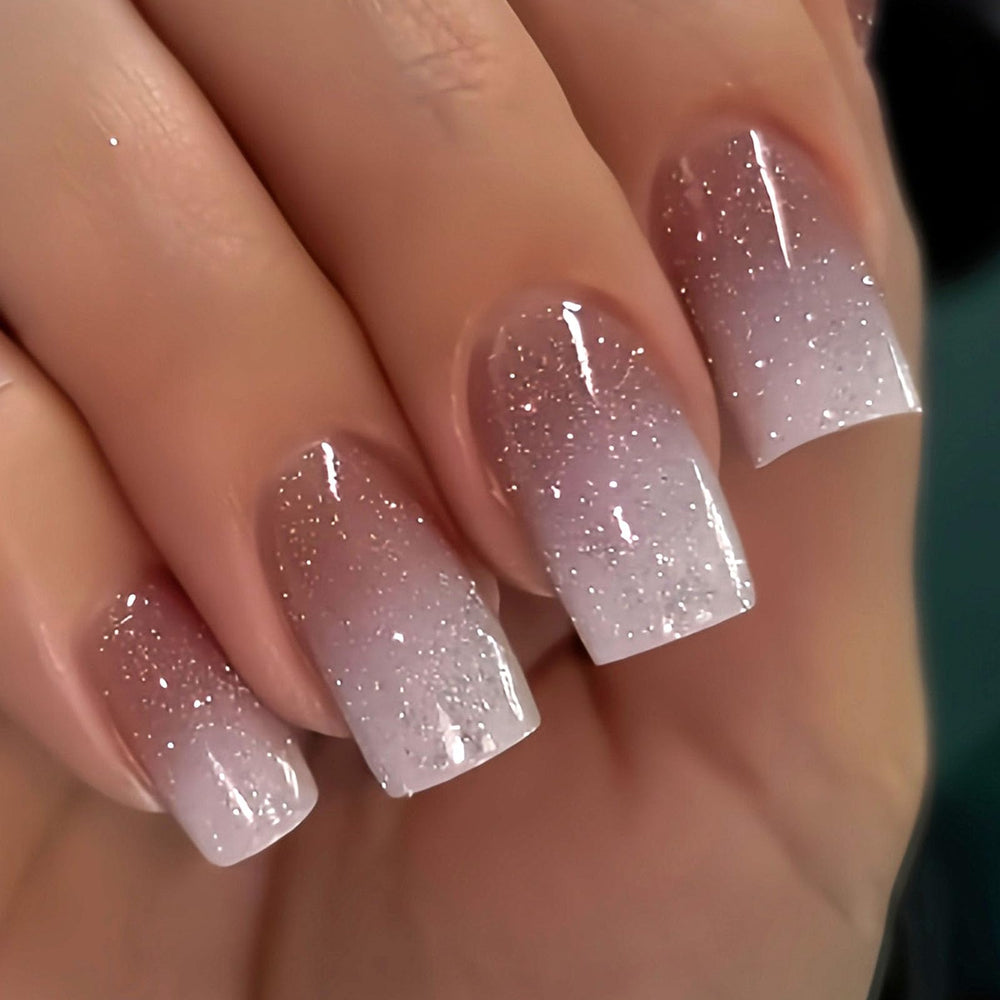SRIMNUYY front packaging showing 24-piece press-on nails set benefits easy application