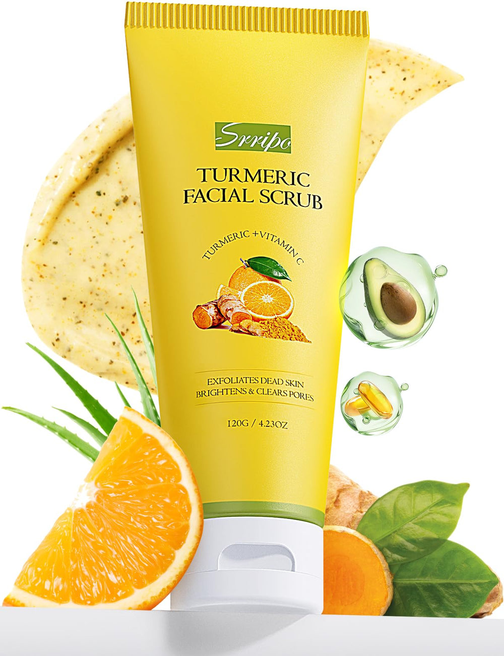 Srripo front packaging showing bottle and benefits