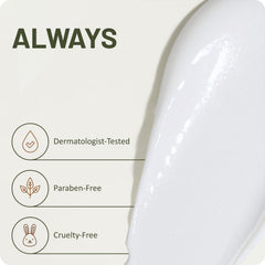 St. Ives label detail showing paraben-free and dermatologist-tested benefit