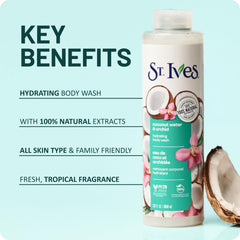 St. Ives close-up of ingredient label highlighting plant-based benefits