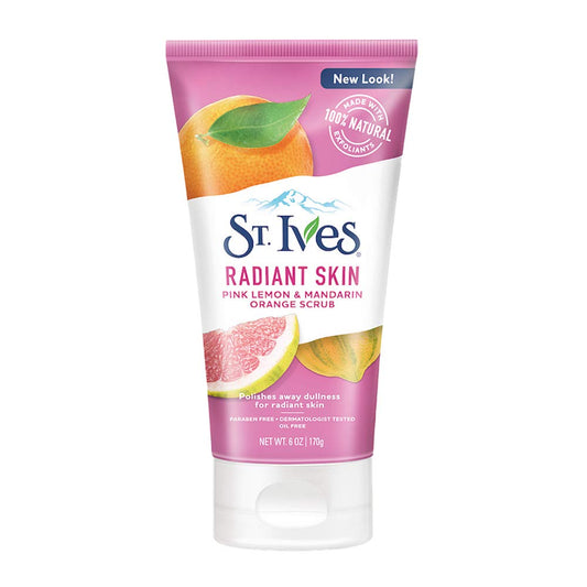 St. Ives front packaging showing bright citrus and clean branding for radiant skin