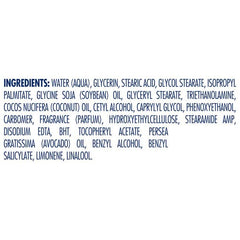 St. Ives label detail listing avocado oil and soybean oil benefits