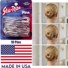 Sta-Rite pins held in hand to show lightweight, easy-to-carry convenience