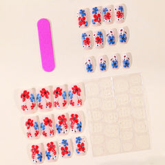 STADWWK on-hand model wearing patriotic press-ons showing instant style