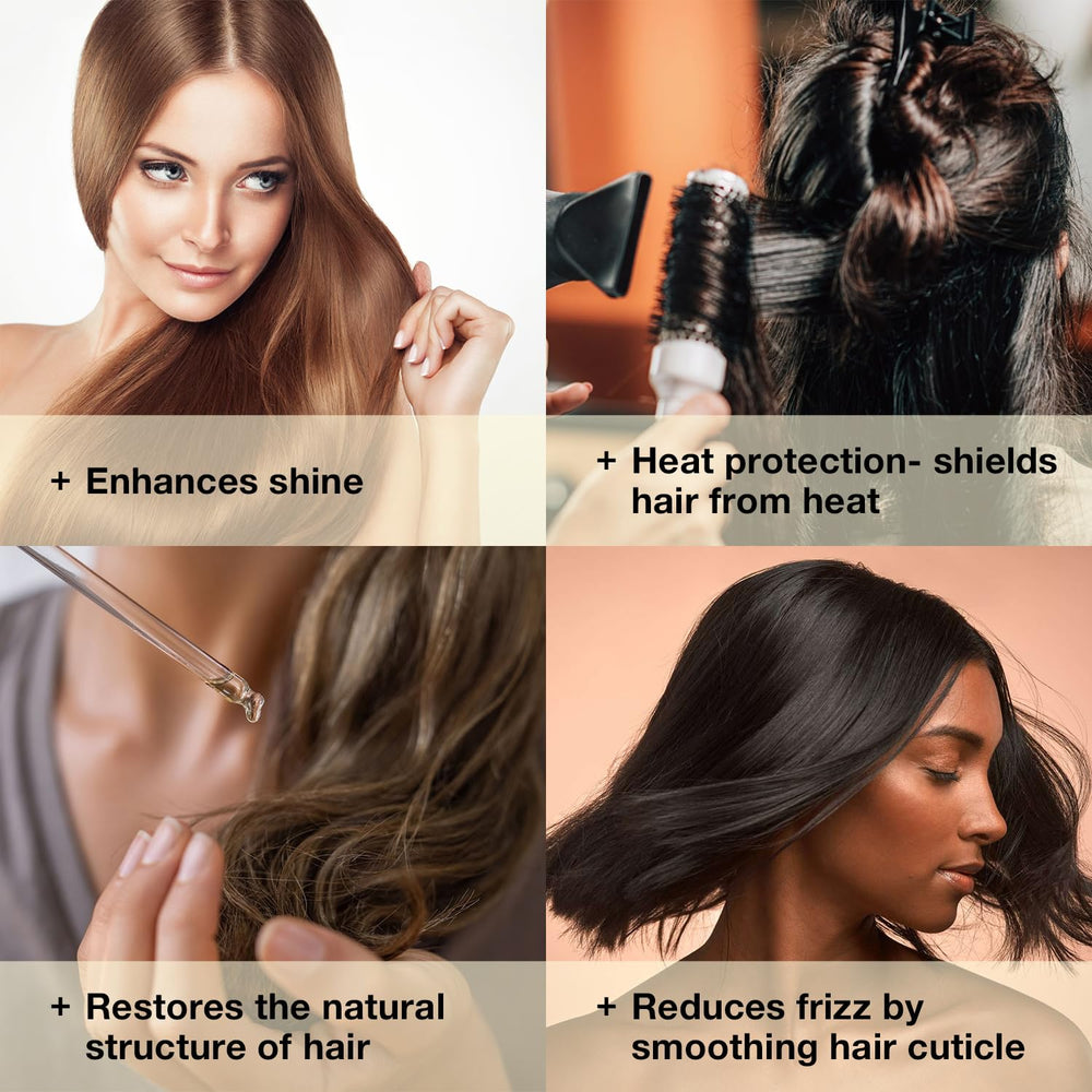 STAR CARE applying oil to hair ends to reduce breakage benefit