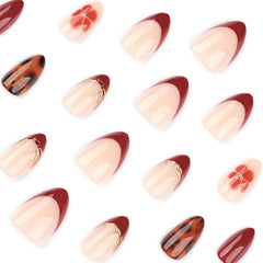 stbisen wine red French tip detail showing polished classic style