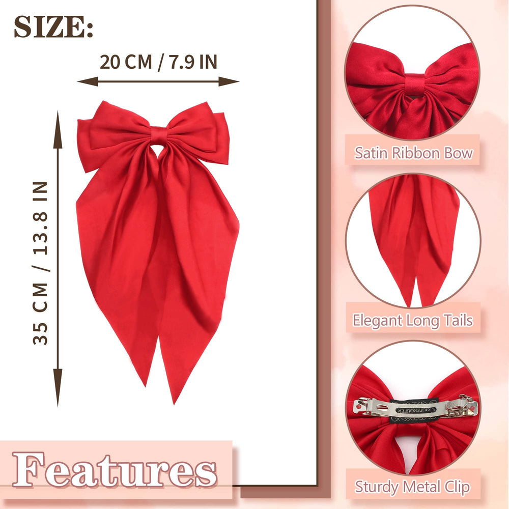 STGDAK bow clipped on low ponytail illustrating easy styling and polish benefit
