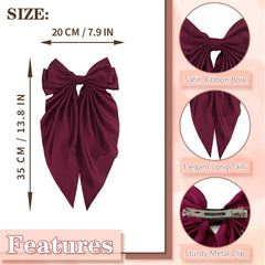 STGDAK bow clipped in ponytail adding instant polished style