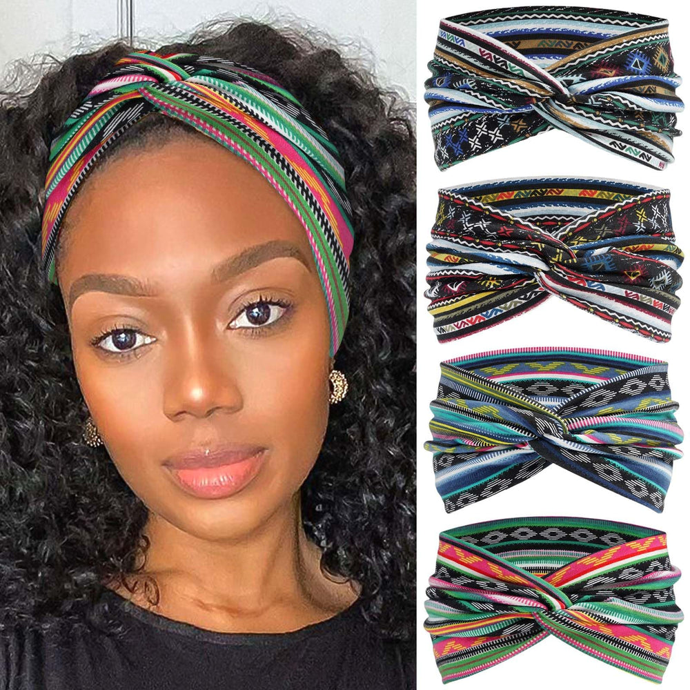 STGDAK front view of four-pack headbands showing colors and variety for styling