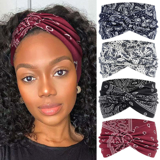STGDAK front packaging showing four patterned headbands and quick styling benefit