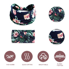 STGDAK headband worn during yoga demonstrating secure fit and sweat-wicking comfort