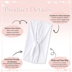STGDAK side profile of black turban headband demonstrating secure hold and sleek look