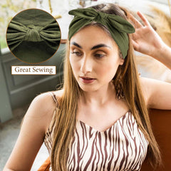 STGDAK three headbands laid flat showing navy olive burgundy set for outfit coordination