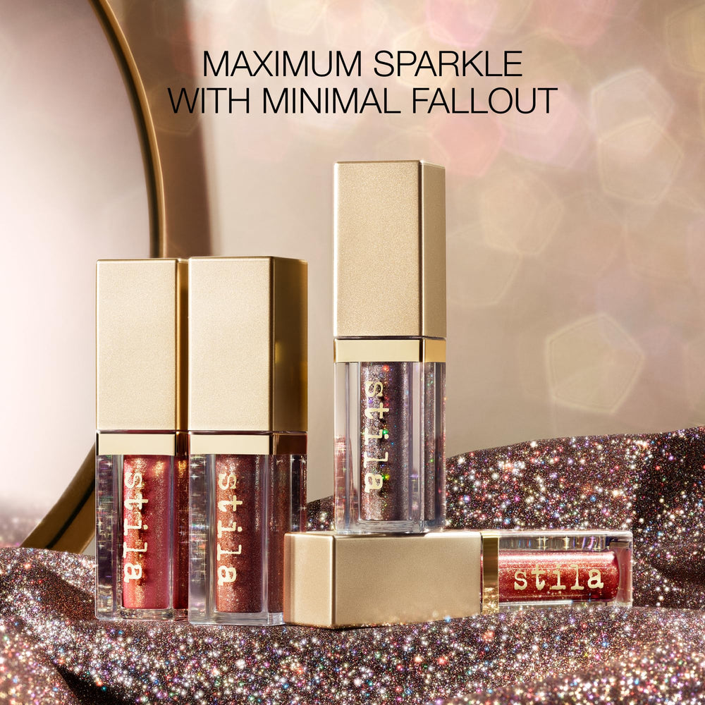 stila lifestyle evening makeup scene, conveys long lasting glamour