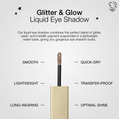 stila on eyelid demo showing Kitten Karma glitter finish and long-lasting sparkle