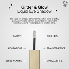 stila on-lid swatch showing intense shimmer, helps visualize coverage