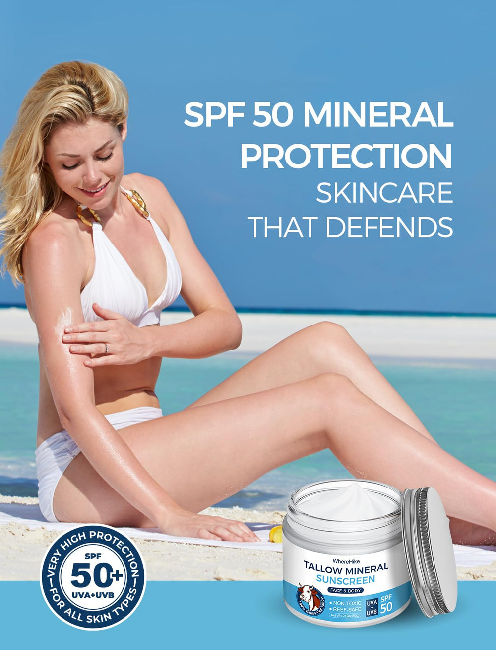 STILIP in beach setting conveying reef-safe protection for outdoor use