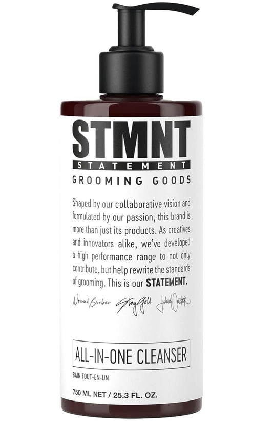 STMNT front bottle showing label and size, highlights versatile use
