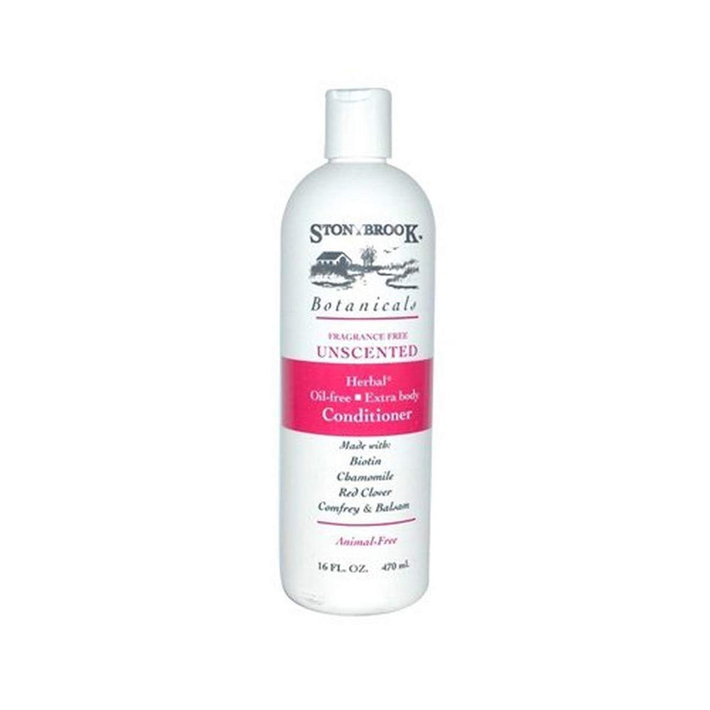 Stonybrook front bottle showing label and unscented benefit for sensitive scalps