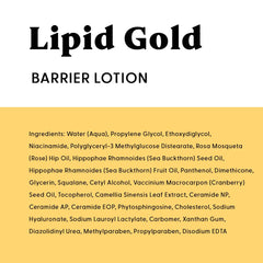 Stratia Lipid Gold packaging label close detail showing ingredients and clarity