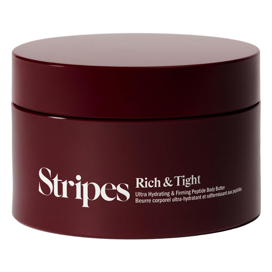 STRIPES jar front view showing label and size for clear identification and trust
