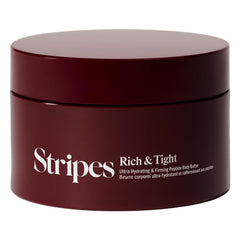 STRIPES jar front view showing label and size for clear identification and trust