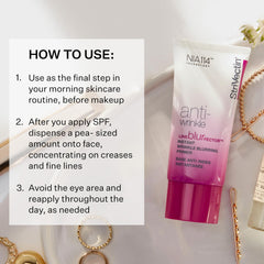 StriVectin before and after wrinkle area showing visible blurring benefit