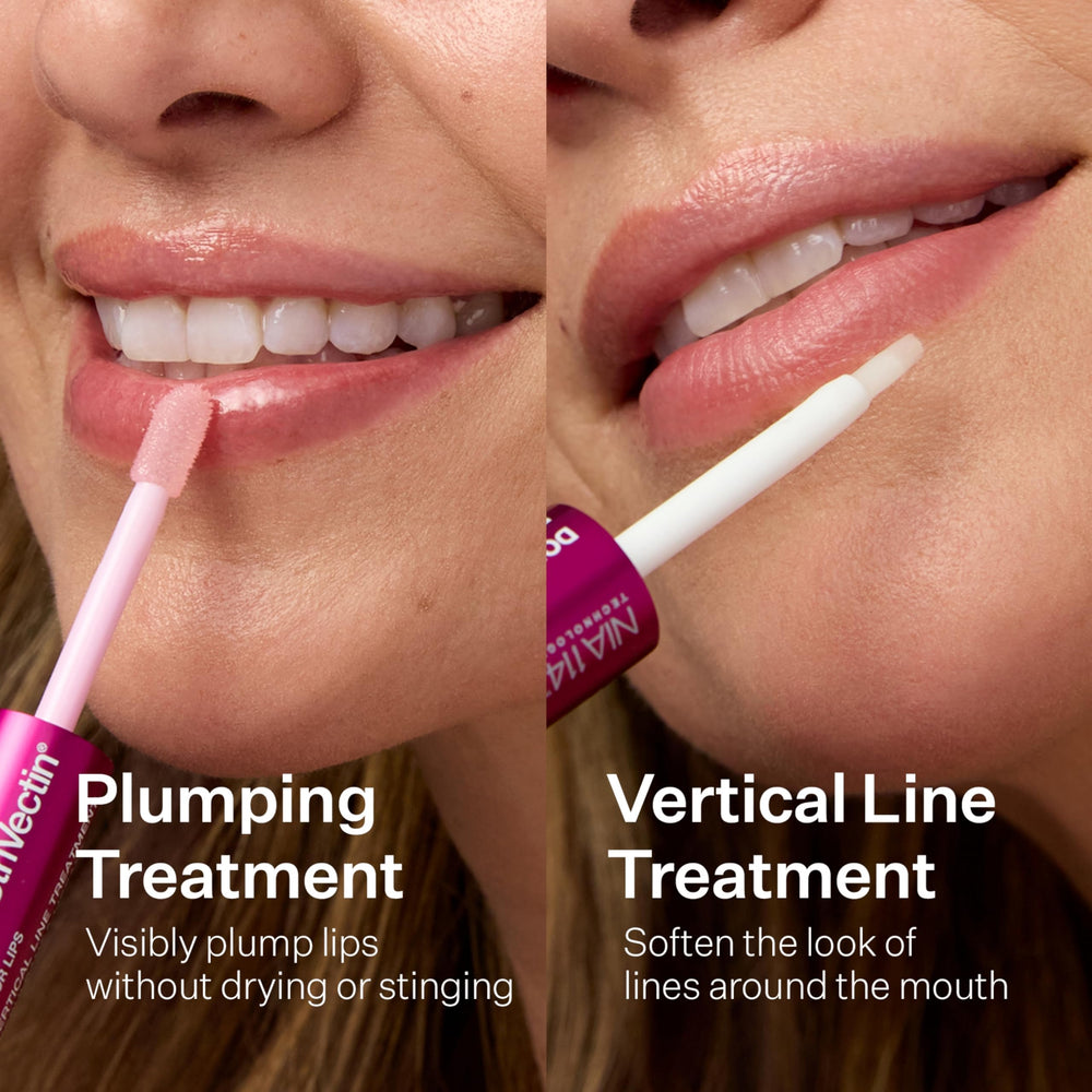 StriVectin DoubleFix before and after scale showing visible lip line improvement