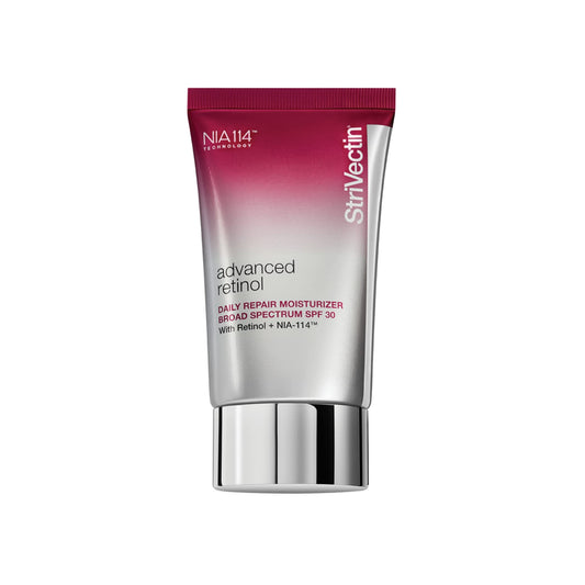 StriVectin front jar showing SPF 30 and premium packaging, protective daily defense