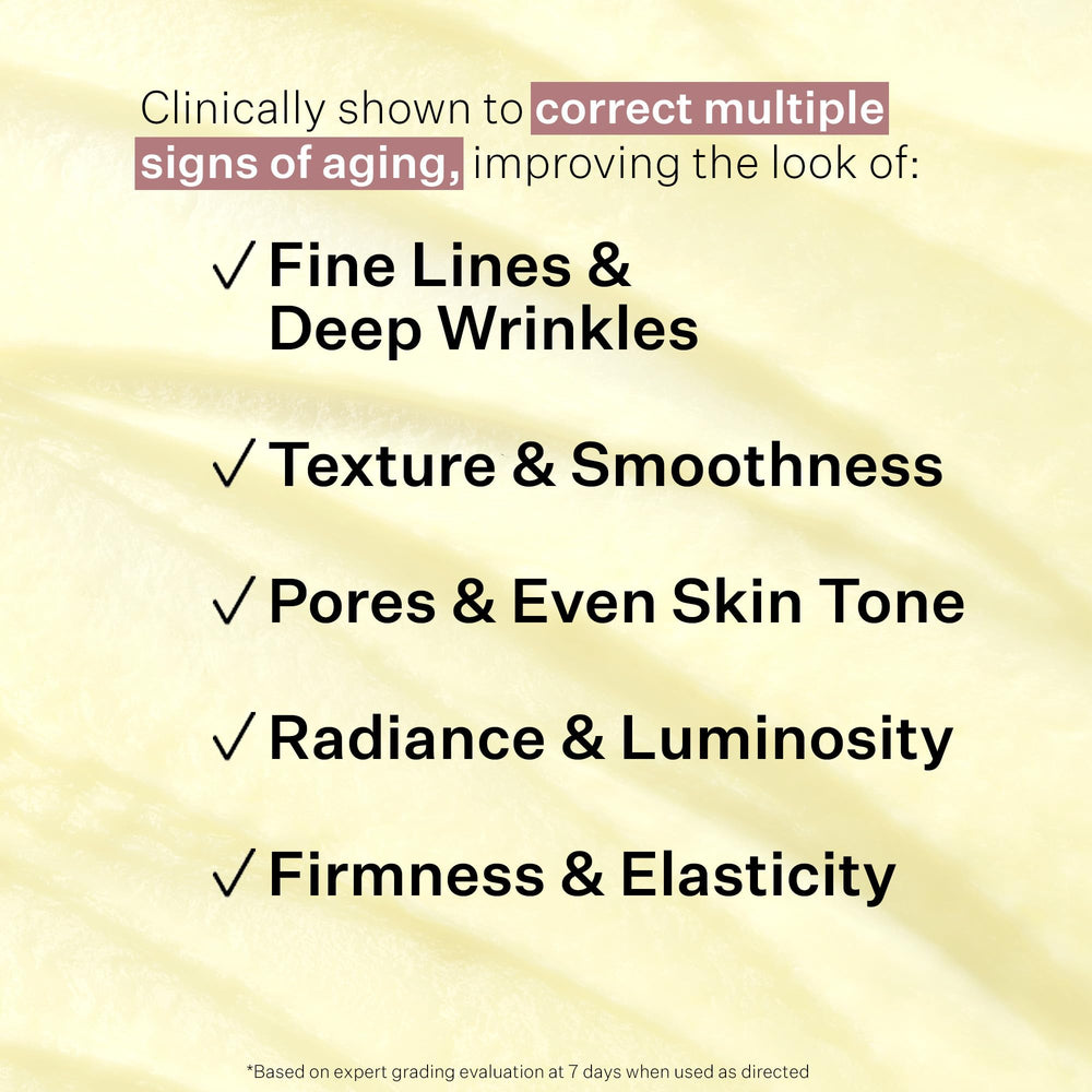 StriVectin ingredient label close-up showing retinol, NIA-114 and peptides