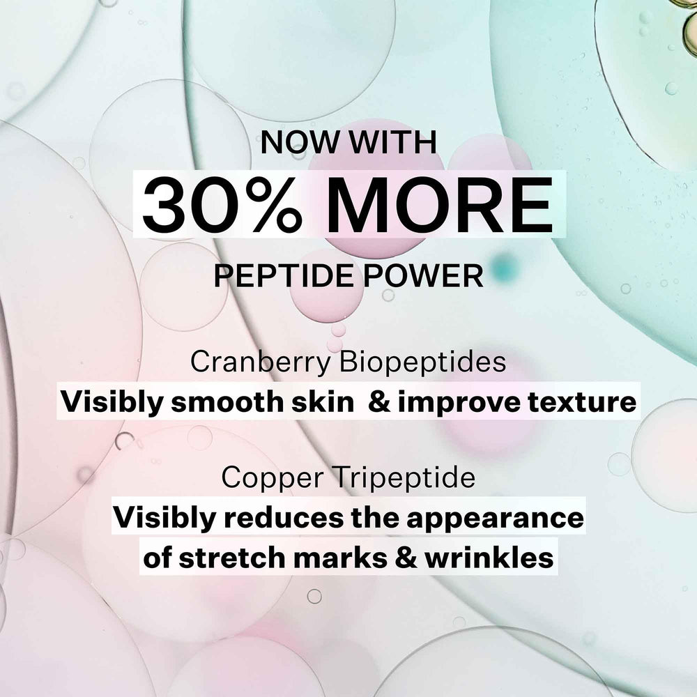 StriVectin ingredients display highlighting peptide blend and benefits