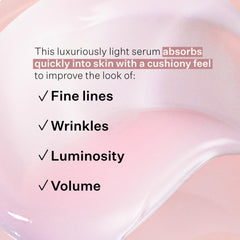 StriVectin texture drop on fingertip showing lightweight serum benefit