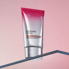 StriVectin dispensing product onto fingertip demonstrating easy application benefit