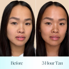 St.Tropez label close-up emphasizing hyaluronic acid and hydration benefit