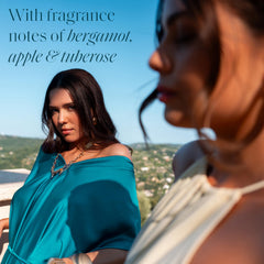 St.Tropez mousse applied by hand, tinted guide ensures even coverage