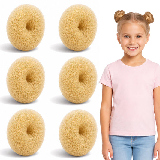 Styla Hair front view of six 2-inch blonde bun makers showing kit convenience