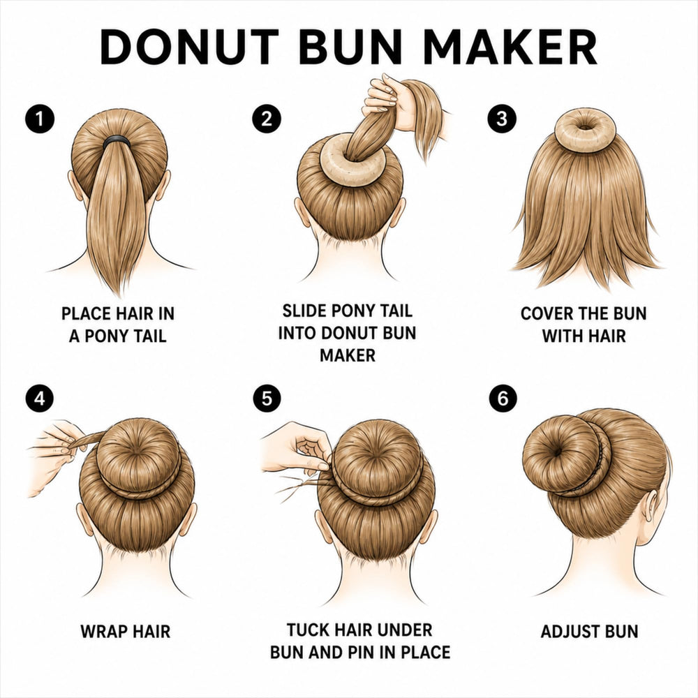 Styla Hair bun makers packed in pouch for portable styling on the go